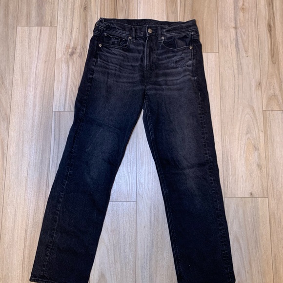 American Eagle Outfitters Black Straight Leg Jeans Classic Style - Picture 2 of 4